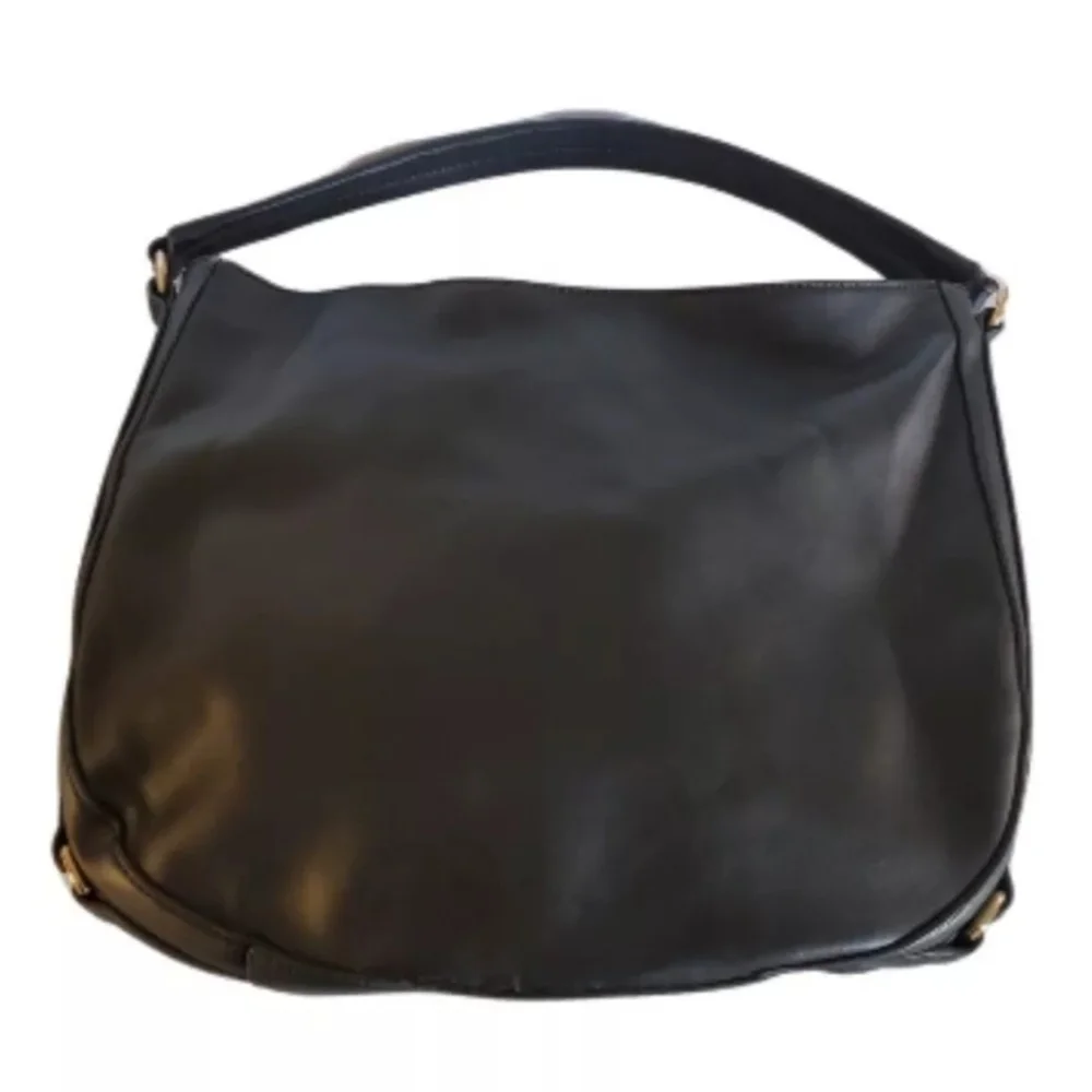 Shiraleah Anthropologie Hobo Bag Black Faux Leather Studded Shoulder Purse